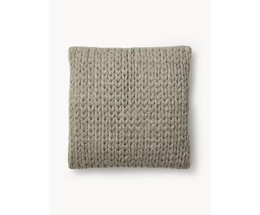 Handgemaakte grofgebreide kussenhoes Adyna