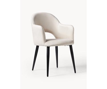 Fluwelen armstoel Rachel