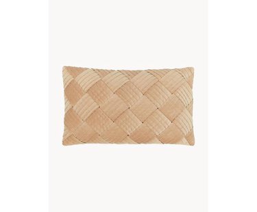 Fluwelen kussenhoes Sina met structuurpatroon