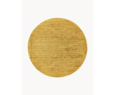 Rond viscose vloerkleed Jane, handgeweven