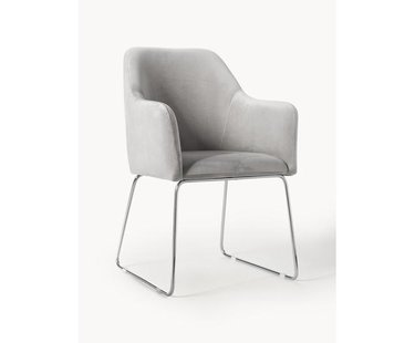 Fluwelen armstoel Isla