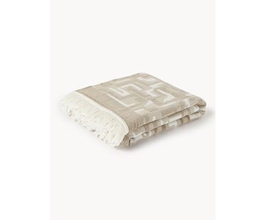 Jacquard bedsprei Fran met franjes
