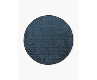 Rond viscose vloerkleed Jane, handgeweven