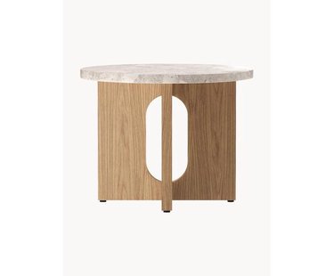 Ronde bijzettafel Ibiza met zandstenen tafelblad
