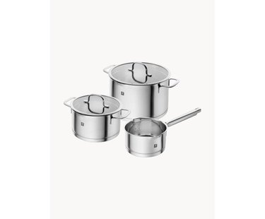 Kookpannen TrueFlow van edelstaal, 3-delig