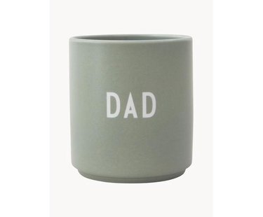 Design beker Favourite DAD/LOVE met opschrift op de voor- en achterzijde