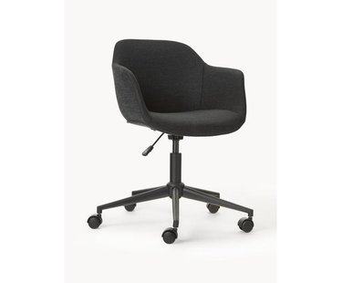Gestoffeerde bureaustoel Fiji met smalle zitvlak