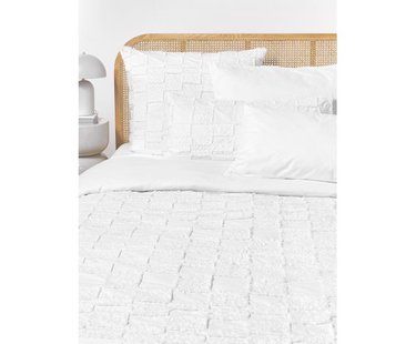 Perkal katoenen dekbedovertrek Scout met getufte decoratie