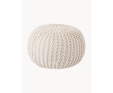 Handgemaakte gebreide poef Dori