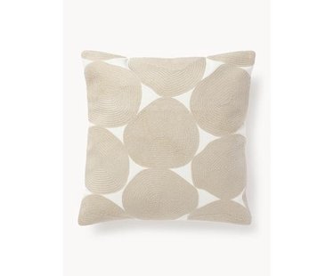 Geborduurde katoenen kussenhoes Bardia