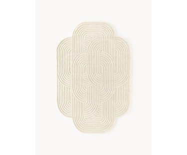 Wollen vloerkleed Koli met hoog-laag effect