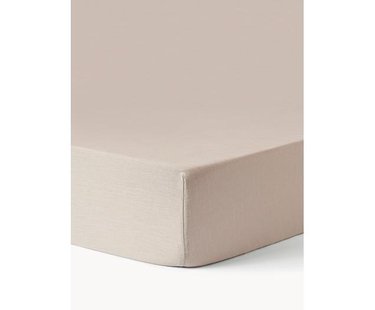 Topper hoeslaken Airy, gewassen linnen