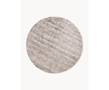 Rond viscose vloerkleed Jane, handgeweven