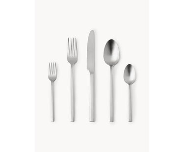 Mat geborstelde bestekset Shine, verschillende setgroottes