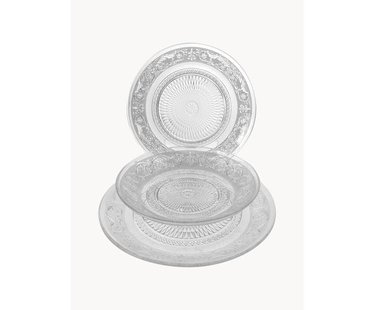 Glazen servies Imperial met gestructureerd oppervlak, 6 personen (18-delig)