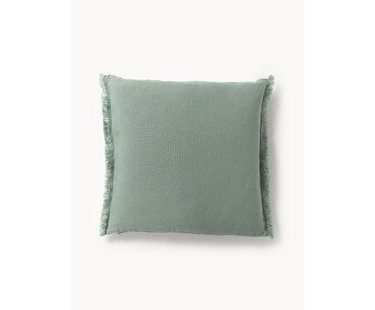 Linnen kussenhoes Luana met franjes