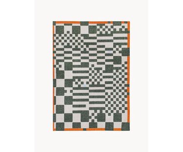 Wasbaar platgeweven jacquard vloerkleed Chess