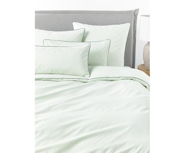 Perkal katoenen dekbedovertrek Daria met bies