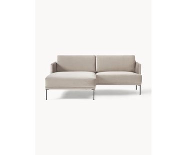 Kleine fluwelen hoekbank Fluente