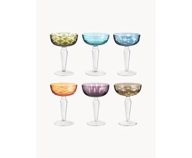 Champagneglazen Cuttings, 6-delig