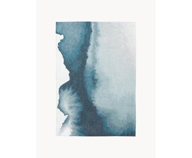 Platgeweven jacquard vloerkleed Lagoon