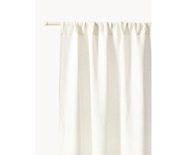 Semi-transparant gordijn Harmony met tunnelzoom, 2 stuks