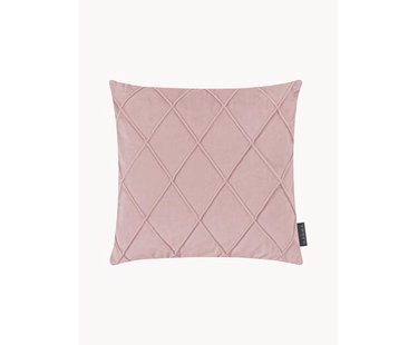 Fluwelen kussenhoes Nobless met verhoogd ruitjesmotief