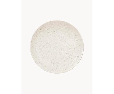 Handgemaakte dinerbord Nordic Vanilla, 4 stuks