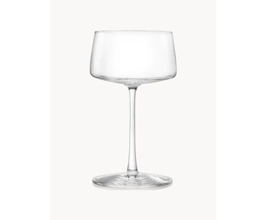 Kristallen champagneglazen Power, 6 stuks