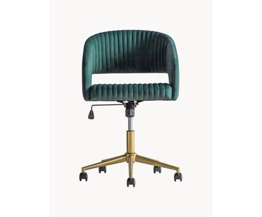 Fluwelen bureaustoel Murray, in hoogte verstelbaar