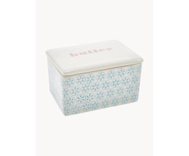 Handbeschilderde botervloot Patrizia