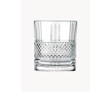 Kristallen glazen Brillante met reli&euml;f, 6 stuks