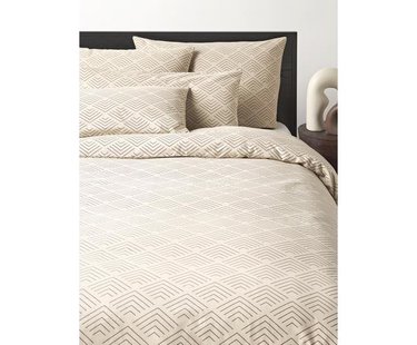 Katoenen dekbedovertrek Milano met grafisch patroon