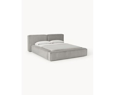 Gestoffeerd bed Lennon van corduroy met opbergruimte Gestoffeerd bed Lennon van corduroy met opbergruimte