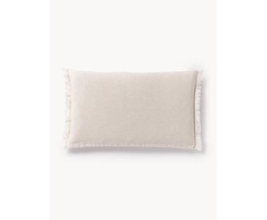 Linnen kussenhoes Luana met franjes