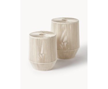 Handgeweven wasmanden van touw, 2-delig