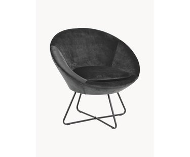 Fluwelen cocktailfauteuil Center