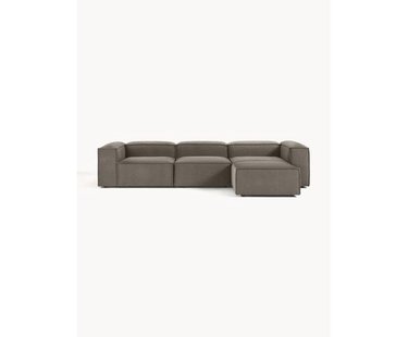 Lennon modulaire bank (4-zits) in boucl&eacute; met poef (links/rechts)