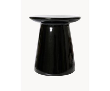 Ronde bijzettafel Dustan met glanzende oppervlak