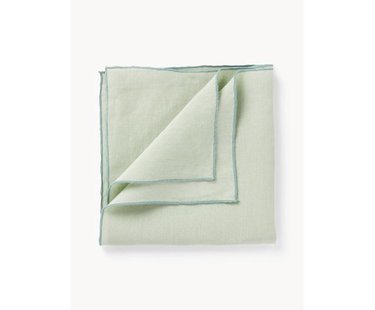 Linnen servetten Kennedy met bies, 4 stuks