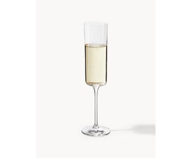 Kristalglazen champagneglazen Xavia, 4-delig