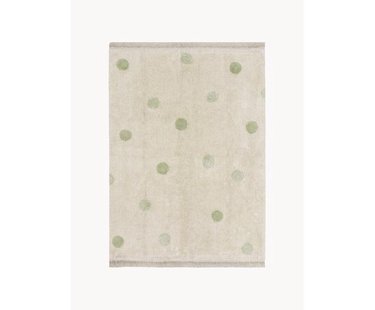 Handgeweven kindervloerkleed Hippy Dots, wasbaar