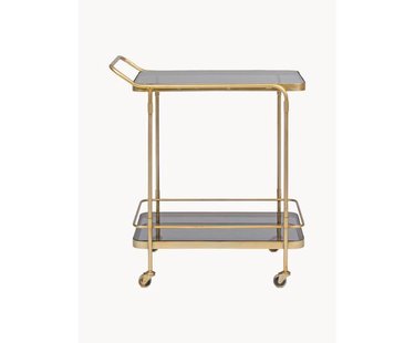 Bar cart Orabel met glazen tafelbladen