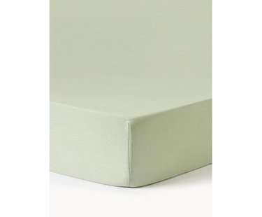 Topper hoeslaken Airy, gewassen linnen