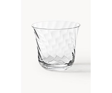 Mondgeblazen waterglazen Swirl, 4 stuks