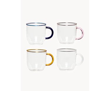 Mondgeblazen bekers kiosk, set van 4