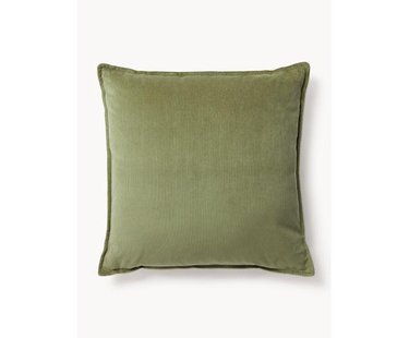 Groot corduroy bankkussen Lennon, 60 x 60 cm