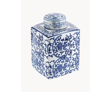 Vaas met deksel Ella van porselein, H 17 cm