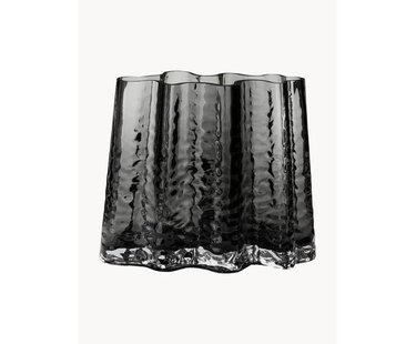 Mondgeblazen glazen vaas Gry met gestructureerde oppervlak, H 19 cm