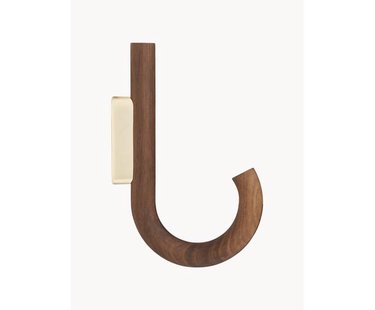 Walnoothouten wandhaak Umbrella, in verschillende formaten